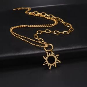 Soleil Sun Gold Chain Necklace
